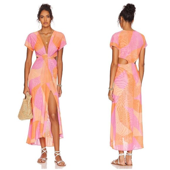 💕VIX SWIMWEAR💕 Loop Midi Coverup Dress ~ Martinica Medium M NWT - Picture 1 of 16
